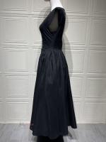 Vestido de noche elegante para mujer con escote en la espalda - Vestido largo sin mangas con pliegues para fiesta, graduación, vacaciones - details 5