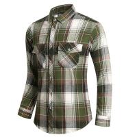 Camisa de Manga Larga con Estampado Geométrico a Rayas Estilo Casual para Hombres - details 36