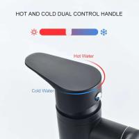 Lavabo de 1080 grados, fregadero de cocina, aireador de agua para baño, grifo negro, grifo calentado, mezclador Gourmet, grifería - details 9