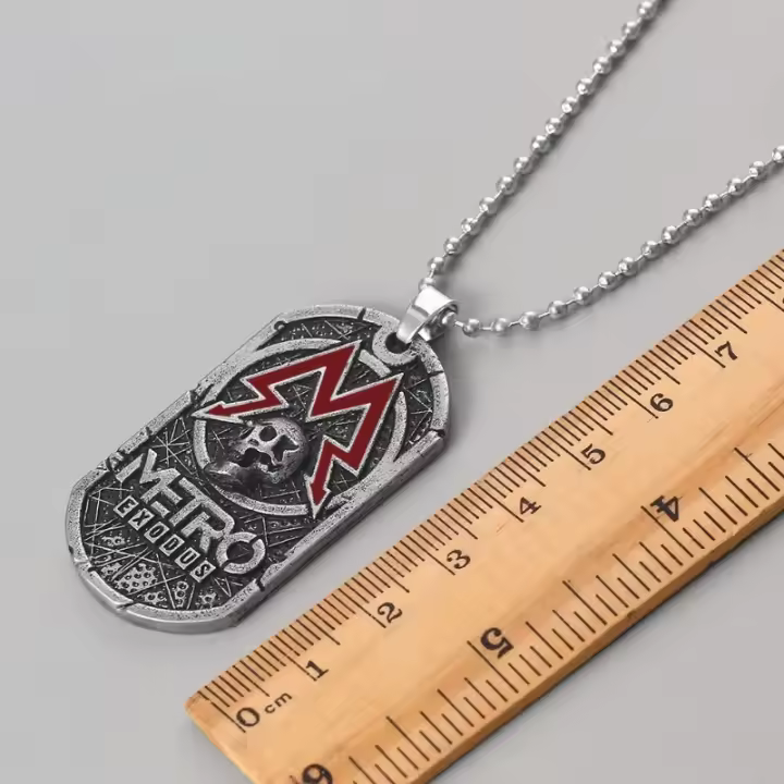 Llavero con etiqueta de perro del juego Metro Exodus 2033, colgante con Logo de Spartan Rangers, llavero Vintage para Fans, adorno para bolsa de joyería - 1