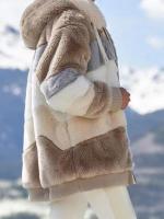 Chaqueta para mujer 2024 nuevo Otoño Invierno cálido bolsillo de felpa ropa informal con capucha abrigo suelto para mujer - details 28
