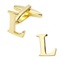 Gemelos de latón pulido a mano para hombre, joyería de alta calidad, chapado en oro, A-Z, 26 letras, moderno, nuevo - details 12