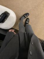 Mocasines perezosos con bloqueo de metal de un pedal, nuevos zapatos de cuero pequeños con plataforma de cabeza redonda de estilo británico - details 31