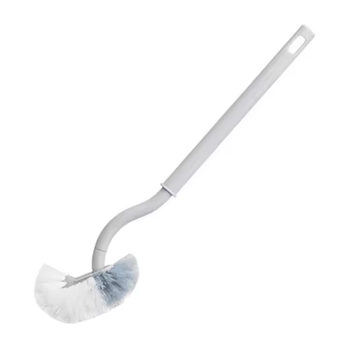 Escobilla de baño con cerdas suaves, cepillo de limpieza montado en la pared, cepillo de WC, limpieza profunda, mango compacto - 1