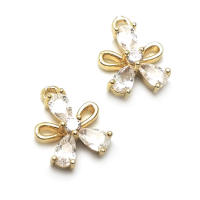Colgantes de latón y circonita de Color dorado de 18K, varios dijes de flores, joyería artesanal de alta calidad, accesorios para collar y pendientes - details 34