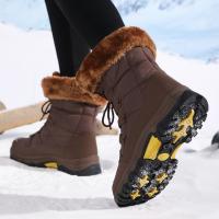 Botas de nieve cálidas para mujer, botines cortos de felpa gruesa para exteriores, Otoño e Invierno - details 4