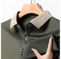Nueva camisa Polo de manga larga para hombre, ropa deportiva informal de negocios, moda clásica de Color sólido, Top básico con cuello en V de marca para hombre - details 3