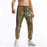 Modo nuage estampage à chaud hommes pantalons décontractés Harajuku Hip Hop Disco danse fête Streetwear cordón pantalon discothèque pantalon - details 2