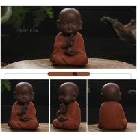 Estatua de Buda de Cerámica con Arena de Color Figura de Monk para Decoración del Hogar - details 9