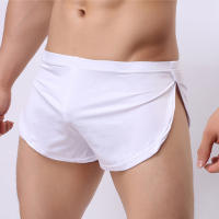 Bragas Masculinas Ropa Interior Bóxers Transpirable Hombre Bóxer Pijama Calzoncillos Side Split Cueca homem Shorts Ropa de dormir - details 2