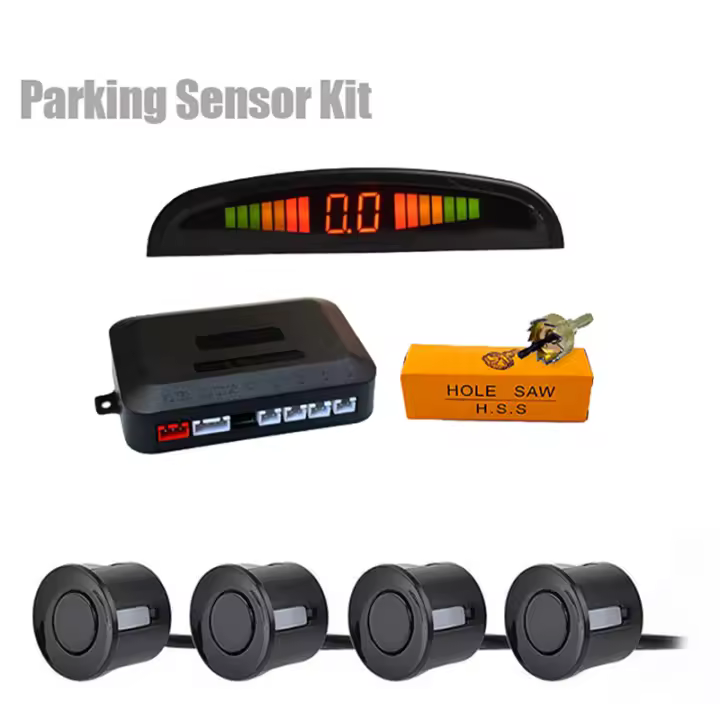 Risingon-Kit de Sensor de estacionamiento LED Universal para coche, pantalla Digital precisa de 4 Radar, alarma de distancia de obstáculos, Kit Parktronic - 1