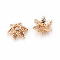 Tapas de cuentas de copos de nieve de latón de Color dorado de 18K, accesorios de alta calidad para manualidades, materiales para hacer joyas, sitio web oficial de Rosediy - details 48
