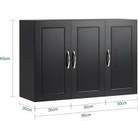Armario Auxiliar Multiusos de Pared Mueble Baño Colgar Armario Suspendido con 2 Puertas Blanco 60 x 30 x 60 cm - details 39