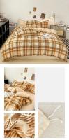 Funda de Edredón de Estilo a Cuadros Cubierta de Cama Doble Cara Material Amigable con la Piel - details 15