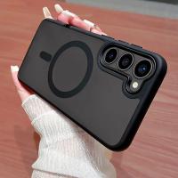 Nueva funda de teléfono de negocios translúcida mate de lujo para Samsung Galaxy S25 S24 Ultra S23 S22 Plus S20 S21 FE Magsafe cubierta magnética - details 0
