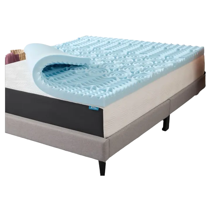 Cubrecolchón de Espuma con infusión de Gel, cubrecolchón de 3 Pulgadas, 5 Zonas de Comodidad para aliviar la presión, Espuma certificada CertiPUR-US, tamaño Individual - 1