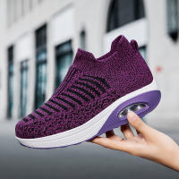 Zapatillas de Mujer con Cojín de Aire Gris Zapatos de Correr Ligeros de Malla Transpirable Antideslizantes de Clavos de Textura para Primavera/Verano - details 8