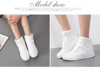 Zapatillas altas transpirables para mujer, zapatos deportivos informales antideslizantes, plataforma oculta, aumento de cuero - details 10