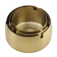Ashtray Redondo De Acero Inoxidable Portátil Para Tabla Plata Metal Para Fumador Ash Tray De Smoker - details 6
