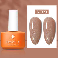Tonitu G 7ml Esmalte de uñas en gel semipermanente Oro Plata Brillo Lentejuelas UV LED para salón de manicura y arte de uñas DIY en casa - details 5