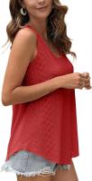 BUNO-2025 Novedad de verano, camisas para mujer, cuello redondo, sin mangas, Color sólido, camisetas sin mangas informales holgadas, blusas blancas para fiesta en la playa, camisas para mujer - details 14