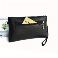 Bolso Bandolera de Lujo para Mujer con Bloqueo RFID - Correa de Hombro Ajustable, Cierre de Doble Cremallera, Bolso de Mano Azul Marino y Negro con Herrajes Dorados para Uso Diario y Formal, Bolso Bandolera - details 2