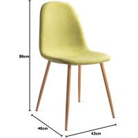 Pack de 2 sillas de Comedor, diseño nórdico con Asiento Acolchado y Respaldo ergonómico - details 34