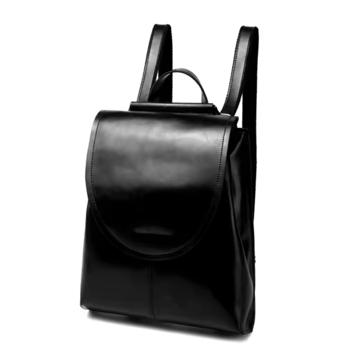 Nueva mochila, mochila simple para mujer, cuero de cera de aceite, mochila pequeña informal, bolso de viaje de alta gama de moda - 1