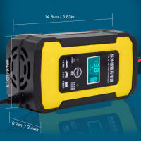 Cargador de batería de coche reparación automática de batería de pulso de 12V/6A con pantalla LCD para motocicleta automática de Gel AGM de plomo-ácido SLA de 2Ah-100Ah - details 3