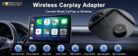 Adaptador CarPlay inalámbrico 2024 - Adaptador inalámbrico Apple Carplay Convertir cable a Dongle CarPlay inalámbrico 5Ghz WiFi Auto Connect Actualización en línea para iPhone iOS 10+ y OEM CarPlay con cable - details 0