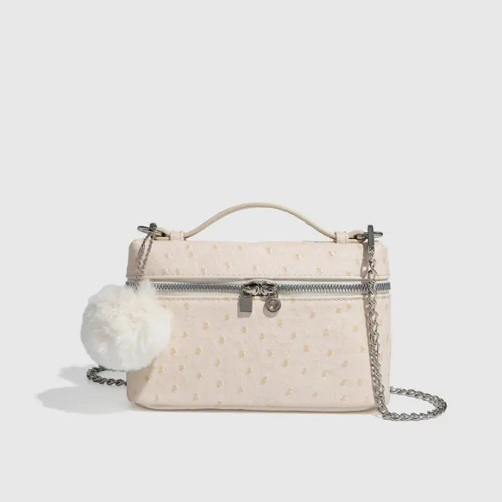 Hombro cadena oblicua bolso de las mujeres, la bolsa de la caja, bolsa de maquillaje, bolso portátil, adecuado para la coincidencia diaria - 1