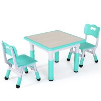 Juego de mesa y 2 sillas para niños, muebles de grupo para asientos infantiles, altura ajustable - details 2