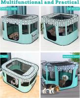 Corralito plegable portátil para mascotas, jaula para centro de parto para gatos, perrera para interiores y exteriores, corralito para perros, viajes y Camping - details 5