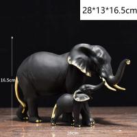 Estatuilla de esculturas de animales para decoración del hogar, elefante de la suerte, estatua de resina, adorno para manualidades, decoración de habitación, regalo de Navidad DIY - details 18