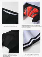 Shorts de Ciclismo para Hombre con Almohadilla de Gel, Alta Elasticidad y Secado Rápido, Transpirables con Agarres Antideslizantes de Silicona en las Piernas - details 8