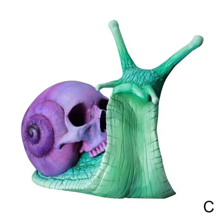 Caracol para Decoración Gótica, Estatua de Caracol para Jardín, Figura de Halloween, Adorno de Escritorio, Artesanía de Resina, bricolaje - 1
