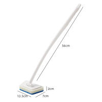 Cepillo de Pared Multifuncional para Baño con Mango Largo Desmontable Cepillo de Bañera Trapezoidal para Limpieza de Azulejos y Vidrio Material de Cepillo de Esponja y Plástico Recomendado para Superficie Cerámica Estilo Clásico - details 0