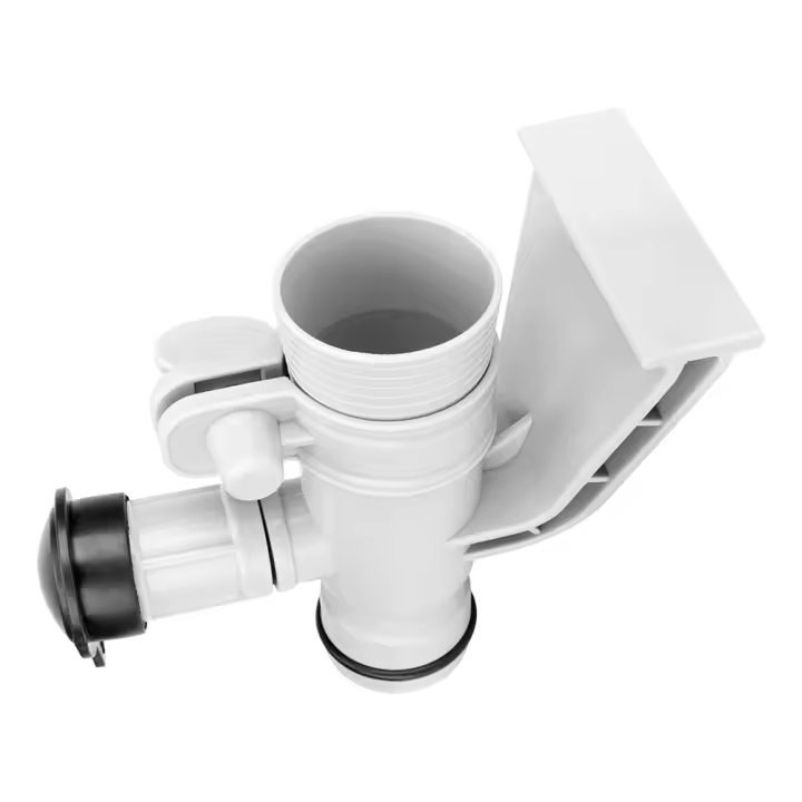 Soporte de tubo y válvula de chorro de aire 637R 12363, Compatible con Intex C1000 Krystal, reemplazo transparente, entrada de válvula de chorro de aire - 1