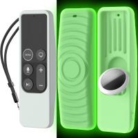 Funda protectora de silicona para Control remoto, carcasa con ranura para AirTag para Apple TV HD/4K (1ª generación), Siri, almacenamiento antipérdida, 2017 - details 2