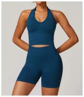 Sujetador deportivo con cuello colgante, ropa interior deportiva sin costuras, sujetador con espalda abierta, Top de Yoga para Fitness, soporte para mujer, Top corto de entrenamiento para gimnasio - details 5
