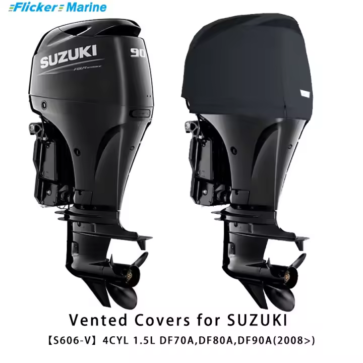 Campana de ventilación personalizada Flickermarine para motores fueraborda Suzuki 90hp DF70A,DF80A,DF90A(2008) - 1