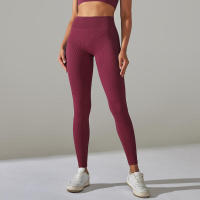 Pantalones deportivos de cintura alta sin costuras para yoga para mujer para hacer ejercicio y correr - details 24