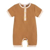 Pelele de moda para bebé, ropa de algodón y lino de manga corta, Color sólido, para recién nacido, 3-18 meses - details 4