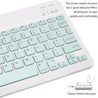 Miniteclado inalámbrico Portátil con Bluetooth, recargable para Apple, iPad, iPhone, Samsung, tableta, teléfono, iOS, Android, Windows - details 6
