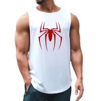 Red Spider Printed Summer Quick Dry Gym Tank Top Mens Bodybuilding Vest Mesh Fitness Sleeveless T Shirt Muscle Workout Clothing - details 13