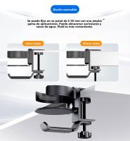 "Soporte para Auriculares y Vaso 2 en 1 |   Organizador Giratorio 360° °   Sin perforación |   Soporte de Pared y Escritorio en Aluminio. |   Multifuncional para Gaming y Oficina |   Base Adhesiva Fuerte y Ajustable |   Ideal para mantener tu espacio orde - details 3