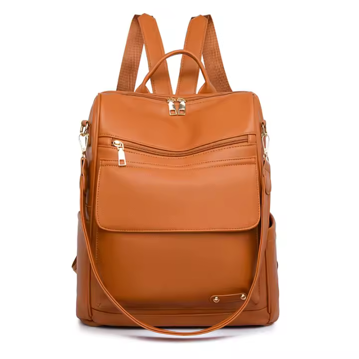 Mochara de cuero Blanco y Amarillo para Mujer, Bolsa de trabajo y fácil, Con Correa para el hombro, informal, de viaje - 1