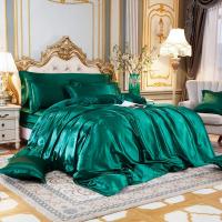 Juego de Ropa de Cama de Color Sólido con Funda de Edredón de Seda de Morera Cubierta de Cama y Funda de Almohada de Lujo en Seda de Satén Tamaño King Queen Double Twin - details 8