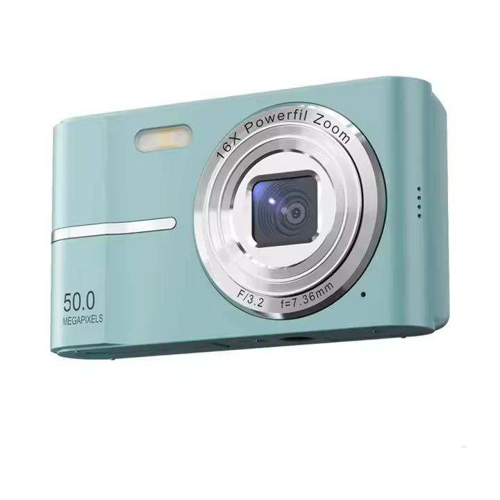 Cámara Digital Retro de 2,4 pulgadas, minicámara CMOS portátil, 4K, HD, 50MP, Zoom 16X, Grabadora de Vídeo, color verde - 1