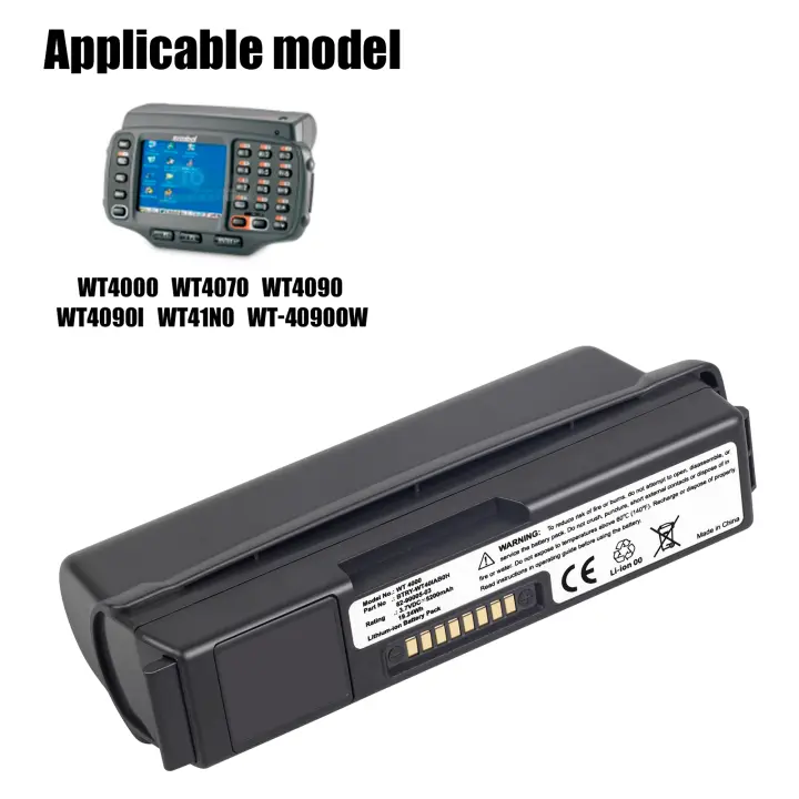 Batería de escáner de código de barras para Symbol WT4000 WT4070 WT4090 WT4090I WT41N0 WT-4090OW,55-000166-01,BTRY-WT40IAB0E - 1